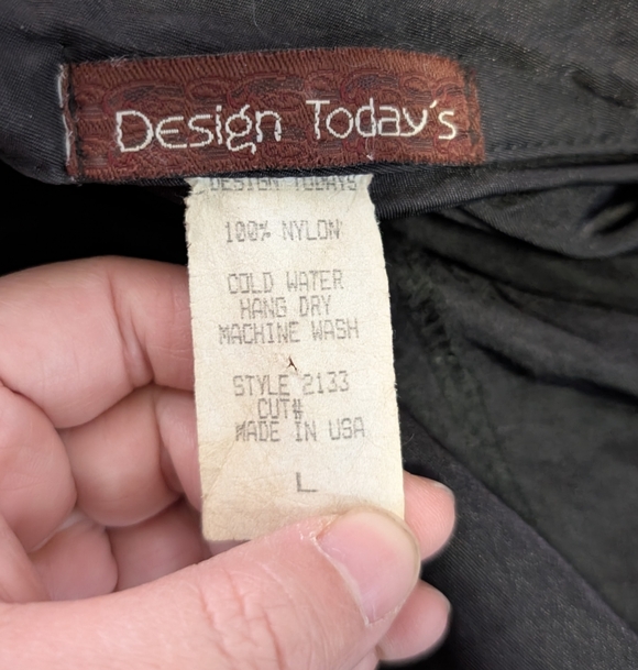 Vintage Design Today's Ruffled Wired Collar Rain Coat Jacket, Size L, USA Made - Picture 4 of 9